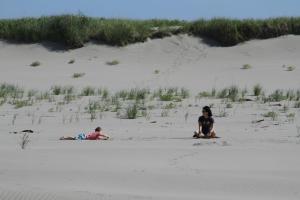 My sister and nephew last year at Gearhart.